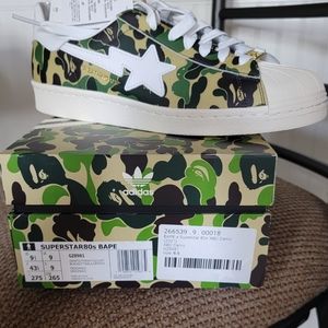 Superstar80s Bape x Adidas Men's Camo Multicolor